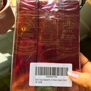 NIB AHC Time Rewind Real Eye Cream For Face 30ml+30ml+12ml Season 8 Set